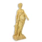 A RESIN STATUE OF A WOMAN WITH LYRE, Ophalen