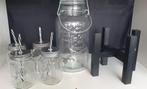 Limonadetap/drankdispenser 4L incl houder en glazen, Ophalen of Verzenden, Gebruikt