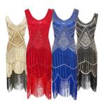 Retro 1920s jurk (vintage great gatsby deco pailletten), Kleding | Dames, Carnavalskleding en Feestkleding, Verzenden, Nieuw, Historisch