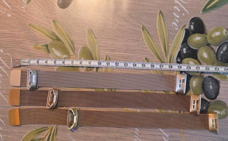 Horlogebandjes, 3stuks, Sieraden, Tassen en Uiterlijk, Horloges | Dames, Gebruikt, Polshorloge, Overige merken, Overige materialen