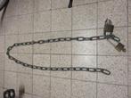 Zware stalen ketting met 2 hangsloten de ketting is 2 m lang, Ophalen, Gebruikt