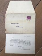 NEDERLAND, Bedankkaart “NV A. KREYMBORG 7 Co” uit 1930, Verzenden, Envelop