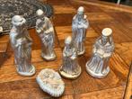 Vintage goudkleurige keramische Kerstfiguren, Ophalen of Verzenden