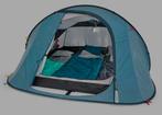 Mooie blauwe Quechua popup tent voor 3 personen 2 seconds, Caravans en Kamperen, Tenten, Ophalen, Zo goed als nieuw, Tot en met 3