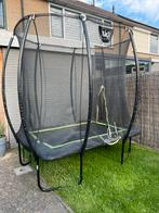 Trampoline 214 x 153 cm zwart + veiligheidsnet, Ophalen, Gebruikt