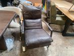 Fauteuil Lex echt leder vintage retro design hoge korting, Huis en Inrichting, Fauteuils, Zo goed als nieuw, Ophalen