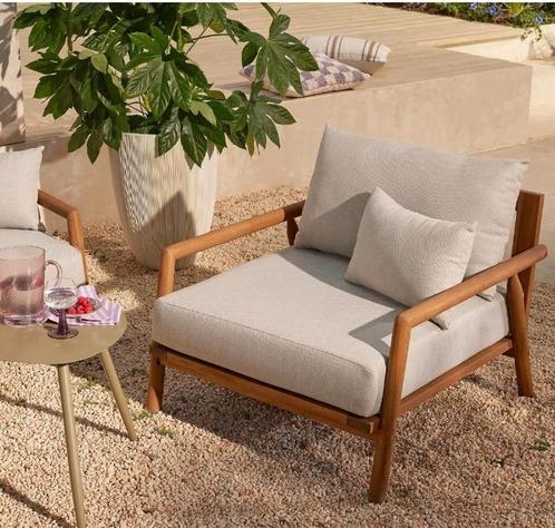 Nieuwe mooie hardhouten loungestoel van NOUS Garden, Tuin en Terras, Tuinstoelen, Nieuw, Hout, Ophalen