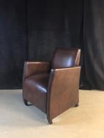Engelse fauteuil in bruin rundleder van Jeantique, Ophalen, 75 tot 100 cm, Leer, 75 tot 100 cm