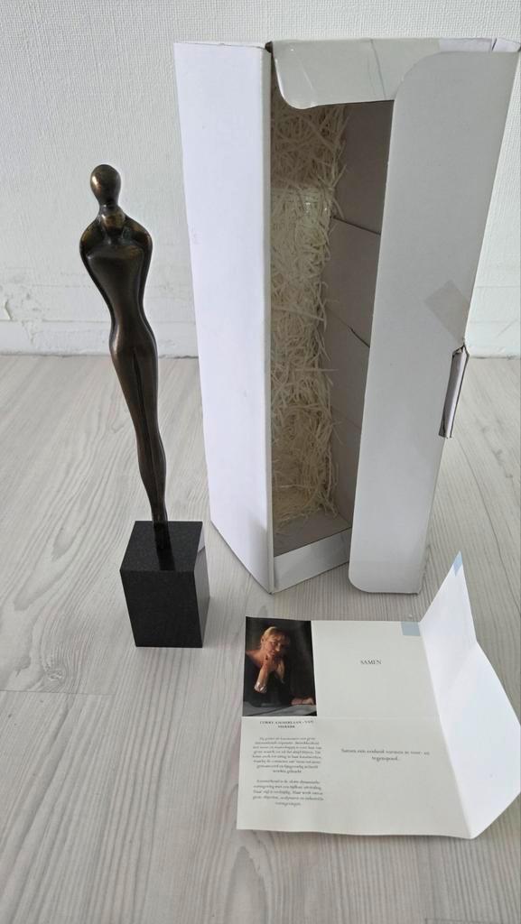 Bronzen beeld 'Samen' van Corry Ammerlaan, Antiek en Kunst, Kunst | Beelden en Houtsnijwerken, Ophalen