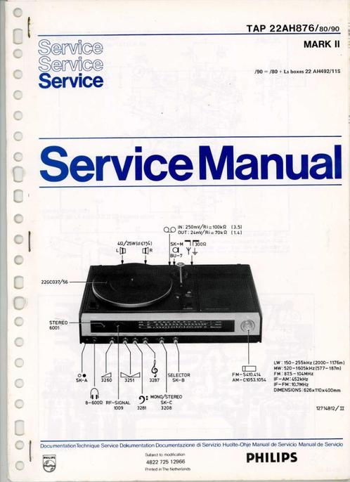 ca 29 Philips Service manuals, Verzamelen, Elektronische Apparatuur, Ophalen of Verzenden