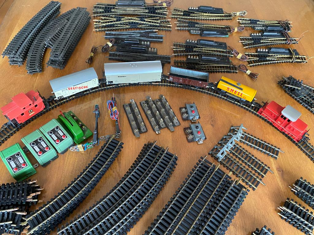 Grote Fleischmann trein set begin Jaren zestig, Hobby en Vrije tijd, Gelijkstroom, Fleischmann, Ophalen of Verzenden, Analoog