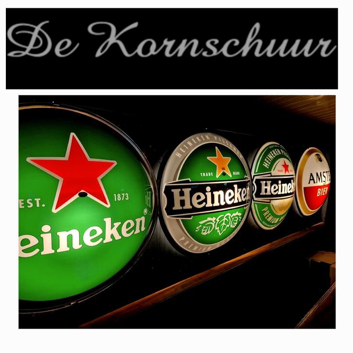Heineken, Amstel, Hertog Jan, Grolsch, Bavaria verlichting, Verzamelen, Biermerken, Zo goed als nieuw, Reclamebord, Plaat of Schild