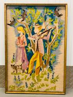 Vintage Tapestry Gobelin Scandanavian fine art, Antiek en Kunst, Ophalen