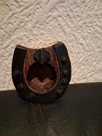 Vintage Houten Paarden Asbak met Hoefijzer, Ophalen of Verzenden