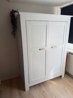 witte kledingkast massief hout, Huis en Inrichting, Kasten | Kledingkasten, Ophalen, Gebruikt, 100 tot 150 cm, Eikenhout