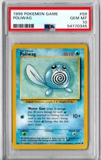 Poliwag Psa 10 Base set unlimited, Ophalen of Verzenden, Zo goed als nieuw