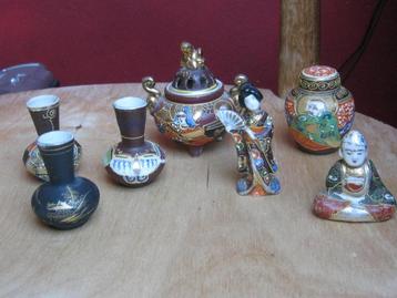 Lotje Satsuma Japan vaasjes, wierrookpotje, potje, man/vrouw beschikbaar voor biedingen
