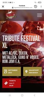 Tribute Festival xl maaspoort Den Bosch 21 september, Tickets en Kaartjes, Twee personen