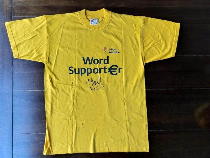 Gesigneerd geel Johan Cruijff (Johan Cruijff Foundation), Verzamelen, Sportartikelen en Voetbal, Zo goed als nieuw, Shirt, Overige binnenlandse clubs