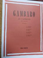 Gambaro 21 capprici voor klarinet, Verzenden, Klassiek, Zo goed als nieuw, Klarinet