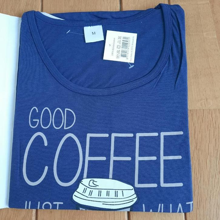 Bigshirt Nachtpon t- shirt blauw wit maat M - nieuw -, Kleding | Dames, Pyjama's, Nieuw, Ophalen of Verzenden