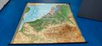 Reliëf kaart Benelux, Antiek en Kunst, Antiek | Schoolplaten, Natuur en Biologie, Ophalen