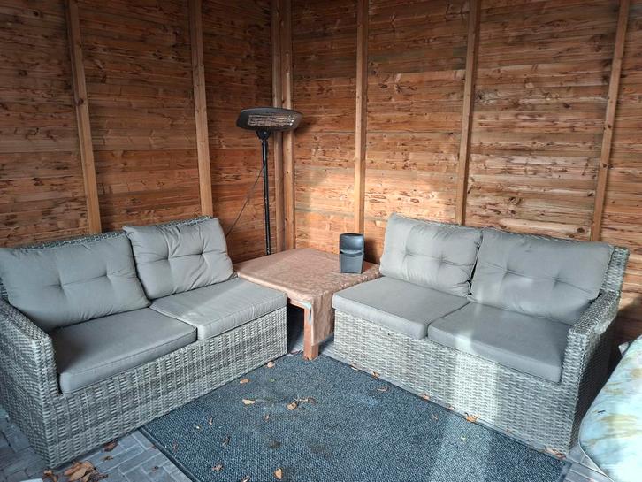 Beige kussens voor loungebank, Tuin en Terras, Tuinbanken, Gebruikt, Ophalen of Verzenden