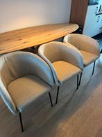 3 eetkamerstoelen WOOOD Noelle zand (beige) 80 euro voor 3, Ophalen, Overige kleuren, Drie, Zo goed als nieuw