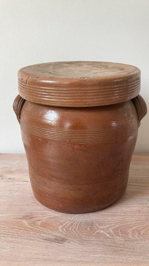 Oude brocante grespot aardewerk uit Frankrijk, Antiek en Kunst, Antiek | Keramiek en Aardewerk, Ophalen of Verzenden