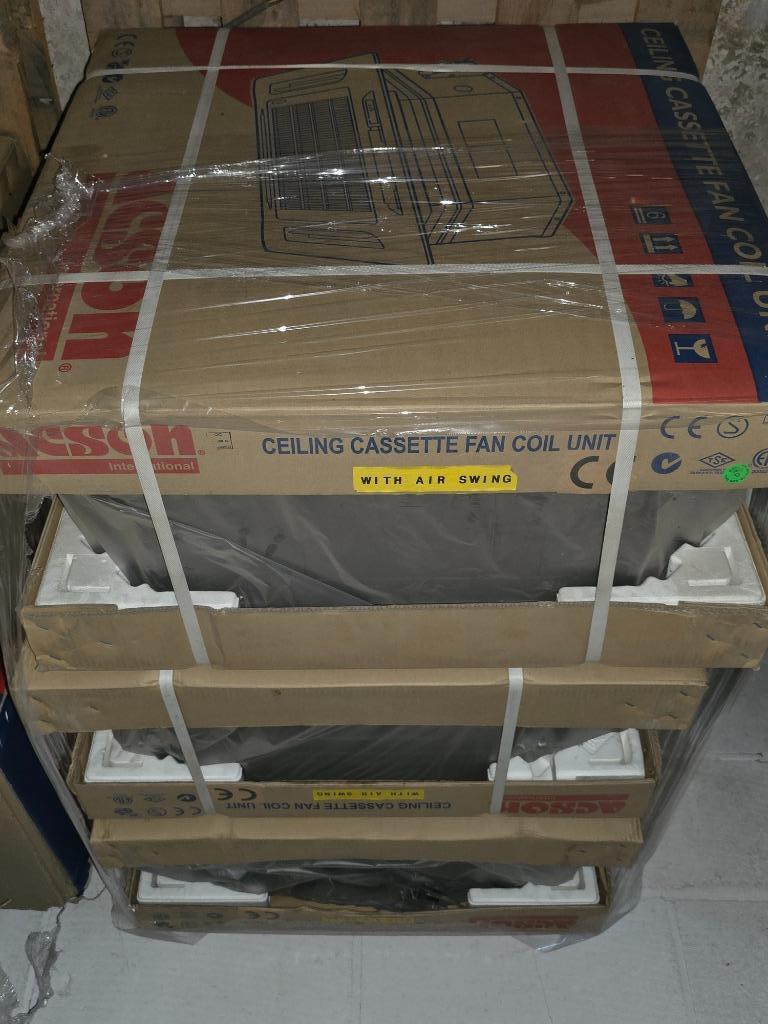 Plafond cassette airco set 18.000 BTU NIEUW 5,6 kW Acson, Witgoed en Apparatuur, Airco's, Timer, 3 snelheden of meer, Ophalen of Verzenden