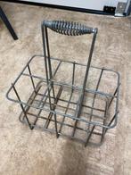 Flessenrek retro metaal, Huis en Inrichting, Woonaccessoires | Krantenbakken en Lectuurbakken, Ophalen, Zo goed als nieuw