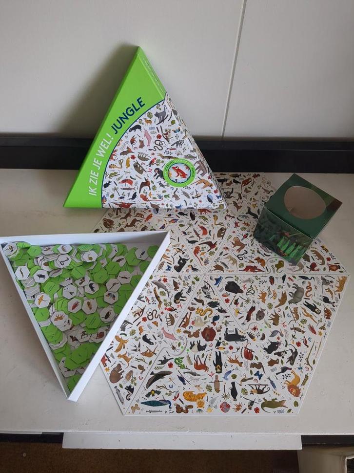 Ik Zie Je Wel! Jungle zoekspel, Hobby en Vrije tijd, Gezelschapsspellen | Bordspellen, Zo goed als nieuw, Een of twee spelers