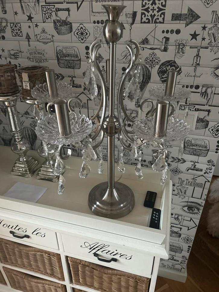 Rivièra Maison Tafellamp Kroonluchter Stijl, Huis en Inrichting, Lampen | Tafellampen, Zo goed als nieuw, Minder dan 50 cm, Glas