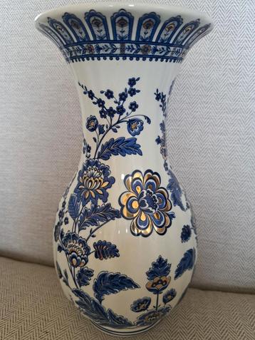 Prachtige blauw/gouden Italiaanse vaas. beschikbaar voor biedingen