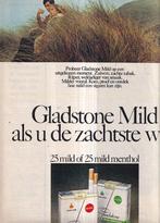 Retro reclame 1968 Gladstone sigaretten de zachtste, Verzamelen, Ophalen of Verzenden