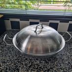 Boretti wokpan met deksel 38 cm, Huis en Inrichting, Keuken | Potten en Pannen, Ophalen of Verzenden, Nieuw, Wok
