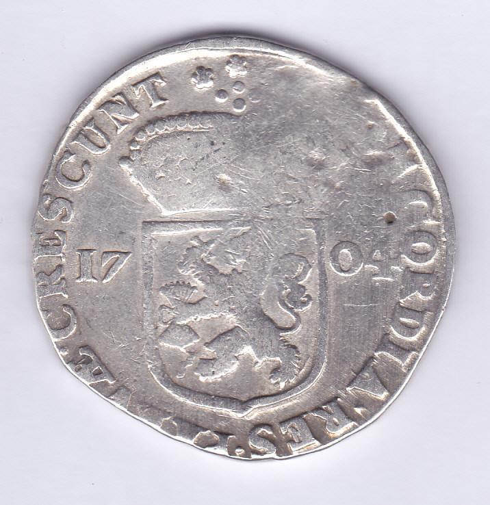 Zilveren dukaat 1704 Zeeland voor 99 euro, Postzegels en Munten, Munten | Nederland, Losse munt, Overige waardes, Vóór koninkrijk