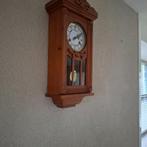 Grenen wandklok, Huis en Inrichting, Woonaccessoires | Klokken, Ophalen, Gebruikt, Analoog, Wandklok