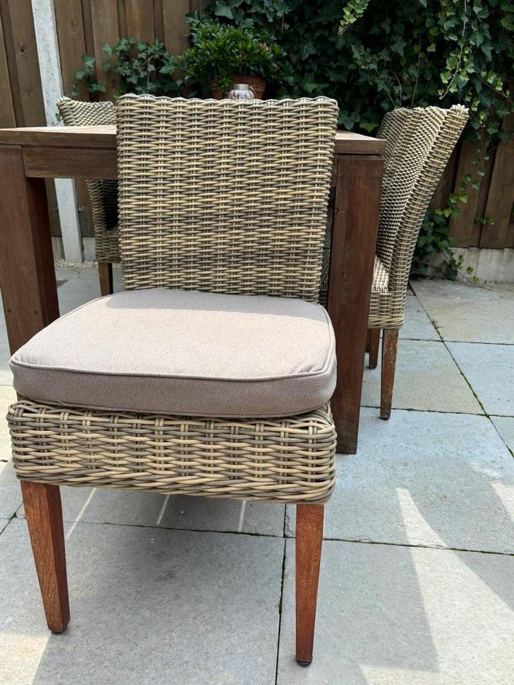 6 x tuinstoel Pure Collection incl kussens, Tuin en Terras, Tuinstoelen, Gebruikt, Wicker, Ophalen