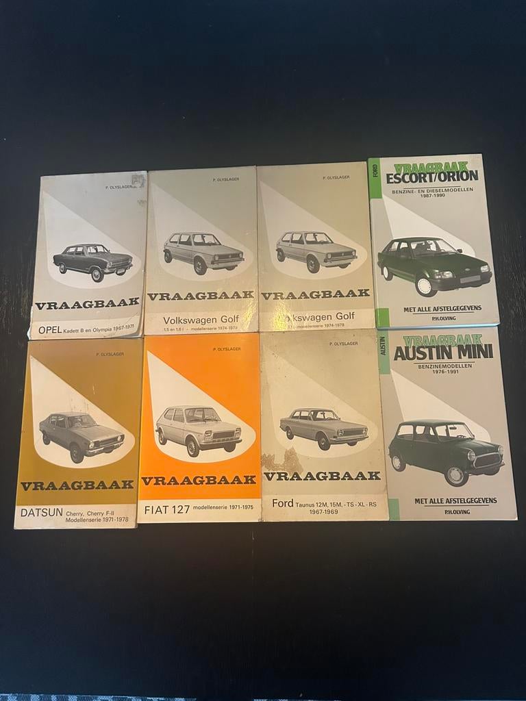 6 x P.Olyslager  en  2 x P.H Olving vraagbaak, Ophalen of Verzenden