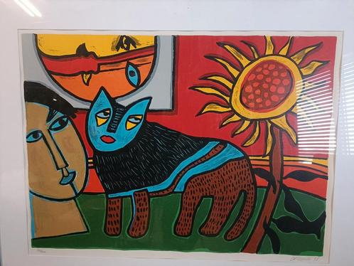 Ingelijste Corneille zeefdruk, Antiek en Kunst, Kunst | Litho's en Zeefdrukken, Ophalen