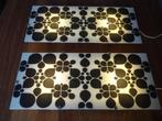 Twee vintage Ikea Gyllen wandlampen zwart wit patroon, Ophalen of Verzenden, Gebruikt, Glas