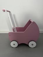 Houten poppenwagen met naam Liz, Kinderen en Baby's, Speelgoed | Houten speelgoed, Ophalen, Zo goed als nieuw