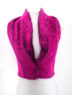 bodywarmer gilet hesje roze nep konijn bont carnaval boho, Kleding | Dames, Bodywarmers, Verzenden, Nep bont, Zo goed als nieuw