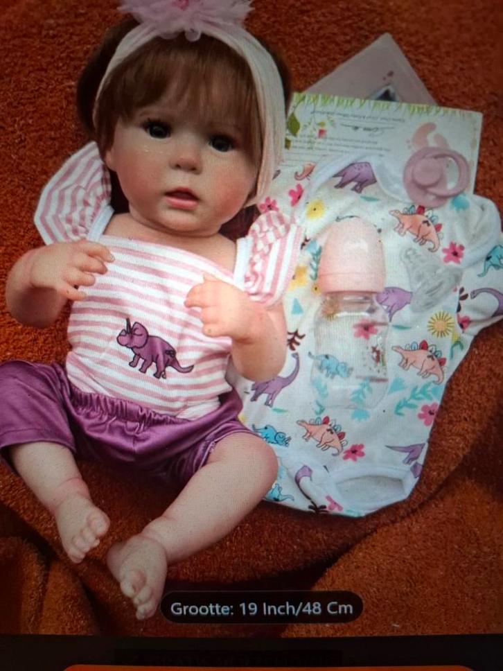 Reborn Pop met Vinyl Lijfje. Kan mee in bad., Kinderen en Baby's, Speelgoed | Poppen, Nieuw, Babypop, Ophalen of Verzenden