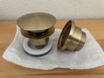 2x wastafelplug FG Design Mat Goud Nieuw, Doe-het-zelf en Verbouw, Sanitair, Ophalen of Verzenden, Nieuw, Rvs, Wastafel