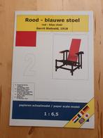 Papieren schaalmodel Rietveld stoel 1:6,5 bouwplaat, Overige merken, 1:50 of kleiner, Overige typen, Ophalen of Verzenden