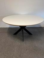 Ronde eettafel HPL wit 150cm, 150 tot 200 cm, Rond, Ophalen of Verzenden, Zo goed als nieuw