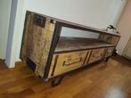 Prachtige houten tv-meubel, Huis en Inrichting, Kasten | Dressoirs, Ophalen, 150 tot 200 cm, Zo goed als nieuw, Met lade(s)