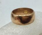 Vintage ring goud verguld gemerkt T H brede ring vintage, Verzenden, Goud, Ring, Verguld